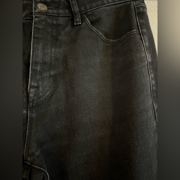 Uniqlo Heat Tech Straight Jeans Washed Black - Picture 3 of 4